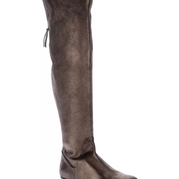 Flat Leather Over the Knee-High Boots Size 37